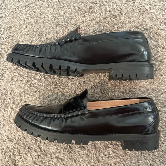 J.Crew Winona Lug Sole Penny Loafers in Spazzolato Leather - Picture 9 of 10